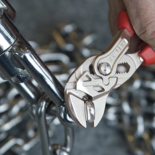 [Australia - AusPower] - KNIPEX Tools - Pliers Wrench, Chrome, Multi-Component (8605180), 7-1/4 inches 7.25-Inch Comfort Grip 