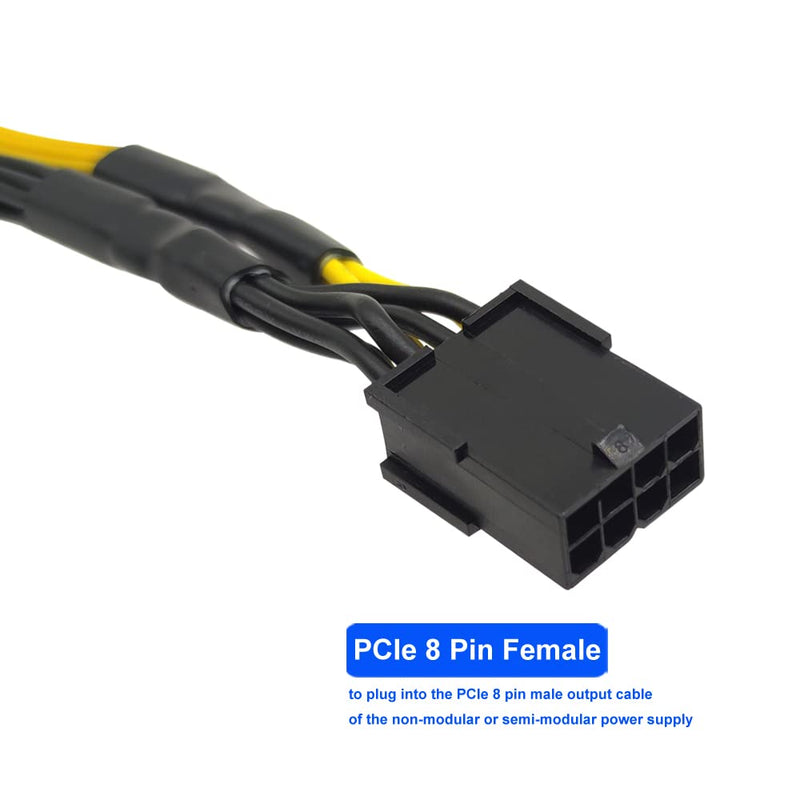[Australia - AusPower] - COMeap GPU VGA PCIe 8 Pin Female to 3X 8 Pin(6+2) Male PCI Express Adapter Splitter Extension Cable for Bitcoin Ethereum Mining 11.4-inch(29cm) 3x8pin(6+2) 