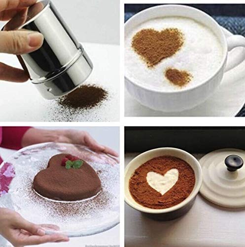 [Australia - AusPower] - LASSUM Powder Sugar Shaker with Fine-mesh and Plastic Lid Stainless Steel Chocolate Shaker Icing Sugar Powder Cocoa Flour Coffee Sifter Cooking Tools 