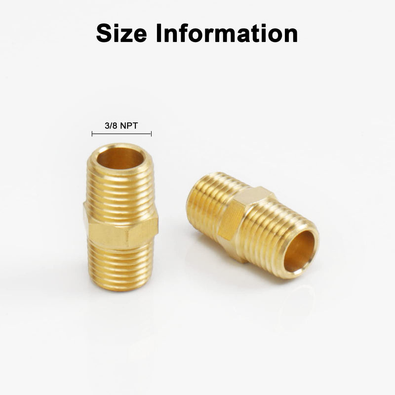[Australia - AusPower] - Winmien Brass Hex Nipples, Pipe Fitting，Double-Headed Equal-Diameter Male Threaded Joints, Hexagonal Joint Hose Extender, NPT.(1/8" MNPT x 1/8" MNPT, 5) 1/8" MNPT x 1/8" MNPT, 5 