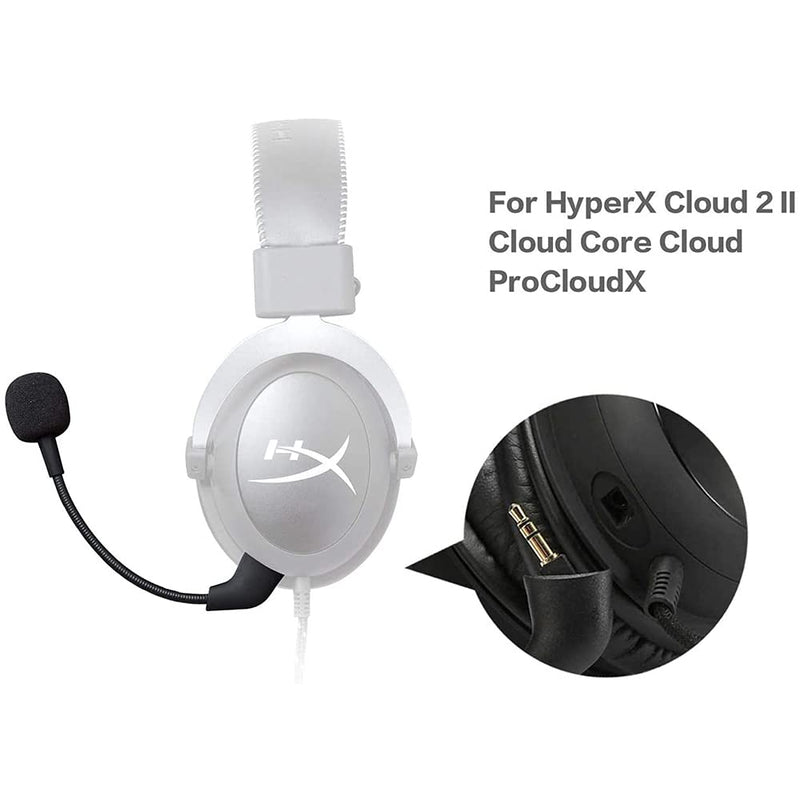 [Australia - AusPower] - Replacement Game Mic 3.5mm to Microphone Boom Compatible with Kingston HyperX Cloud 2 II Cloud Core Cloud Pro CloudX PS4 Xbox One Nintendo Switch Computer PC Gaming Headsets 