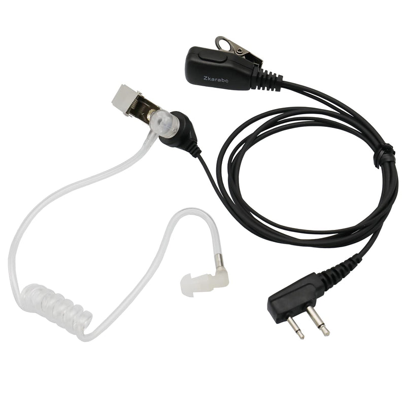 [Australia - AusPower] - Zkarabc Walkie Talkies Earpiece with Mic 2 Pin Acoustic Tube Headset Compatible with Midland LXT600VP3 GXT1000VP4 LXT500VP3 GXT1050VP4 GXT1000XB GXT1030VP4 (2 Pack) 