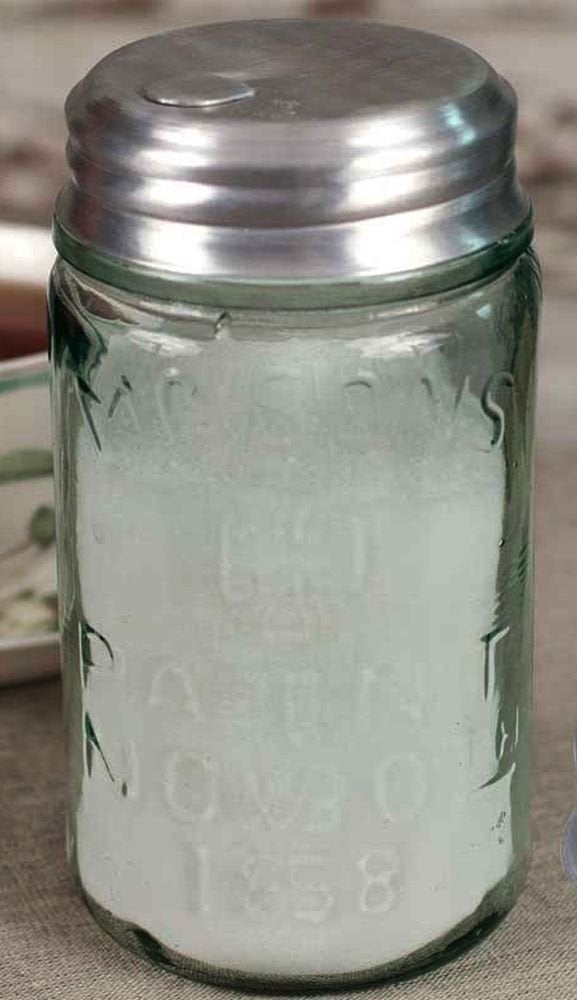 [Australia - AusPower] - SIMPLY HOMEADE Mason Jar Sugar/Salt/Spice Dispenser Lid Kitchen Supplies, 2 3/4" diameter 1 1/4" tall, Silver 