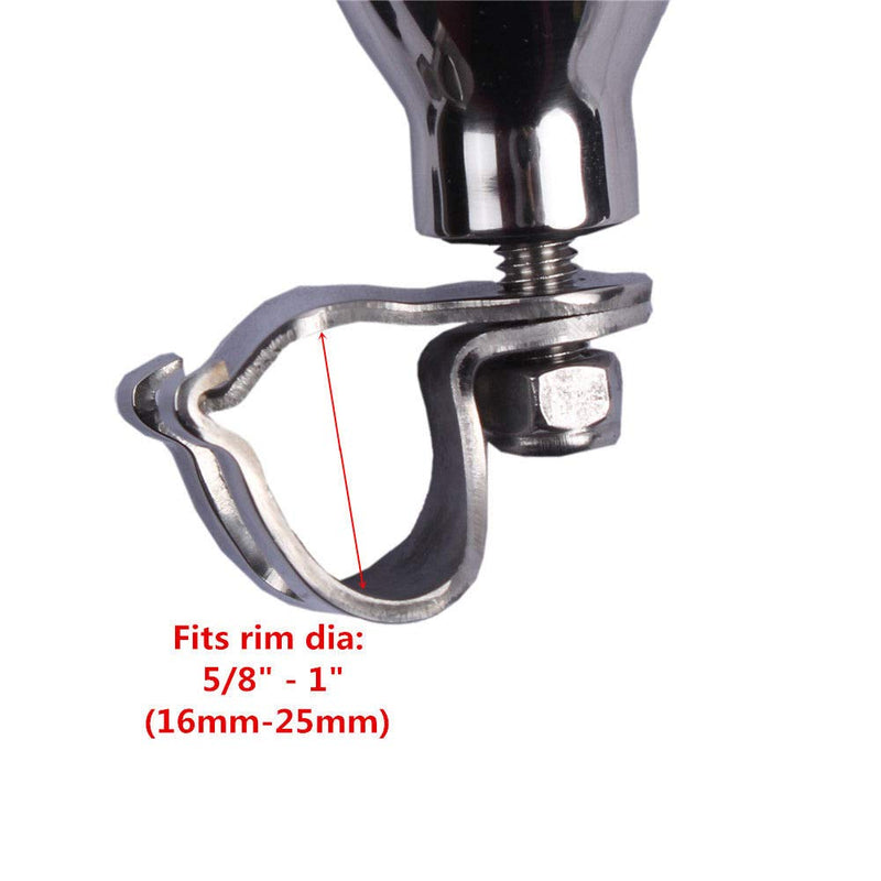 [Australia - AusPower] - Universal AISI 316 Stainless Steel Boat Steering Wheel Knob Wheel Maneuvering Knob for Marine Boat 