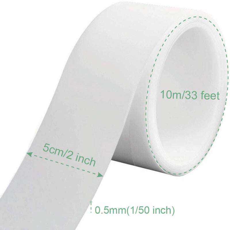 [Australia - AusPower] - Caulk Tape White 2 Inch x 33Feet, Waterproof PMMA Caulking Strip Self Adhesive for Kitchen Sink Bathtub Bathroom Shower Toilet 49/25 Inch Width x 33 Feet Length 