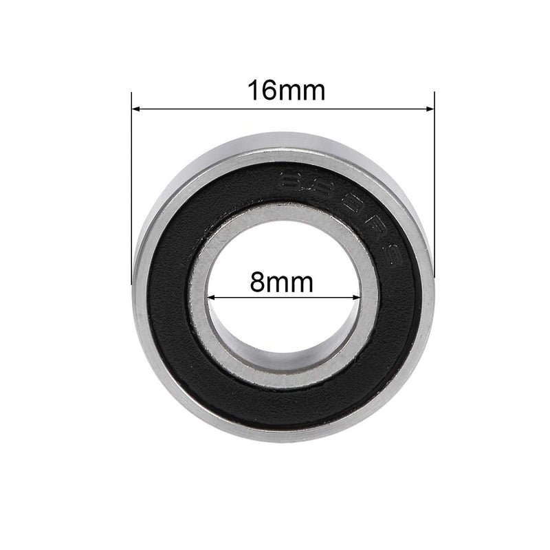 [Australia - AusPower] - uxcell 688-2RS Deep Groove Ball Bearings 8mm Inner Dia 16mm OD 5mm Bore Double Sealed Chrome Steel Z2 20pcs 8x16x5mm 20 