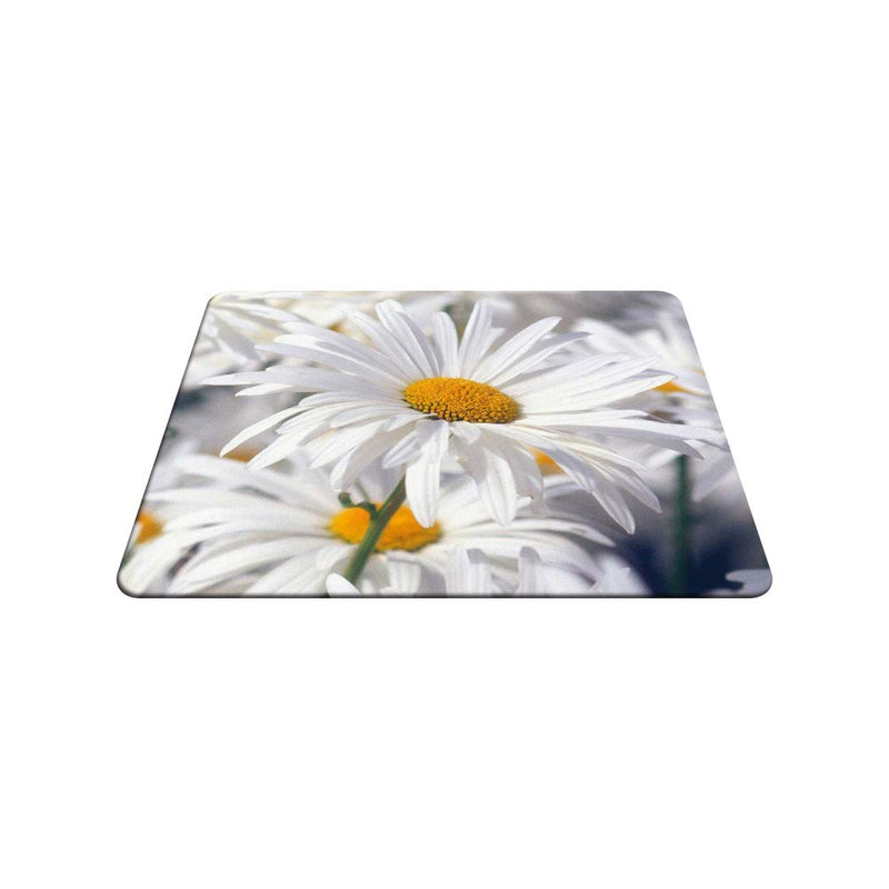 [Australia - AusPower] - Nicokee Daisy Gaming Mousepad White Pure Daisy Flower Mouse Pad Mouse Mat for Computer Desk Laptop Office 9.5 X 7.9 Inch Non-Slip Rubber M02-016 