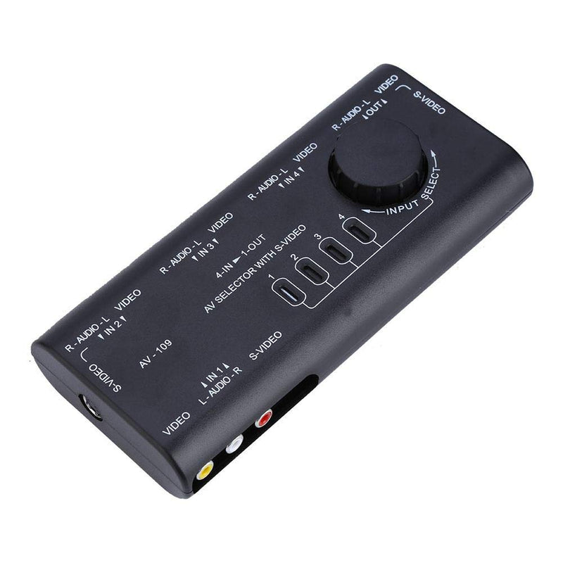 [Australia - AusPower] - RCA Switch Box 4 in 1 Out AV RCA Game Switch Box Audio Video Signal Switcher for Set-top Box DVD VCD TV 