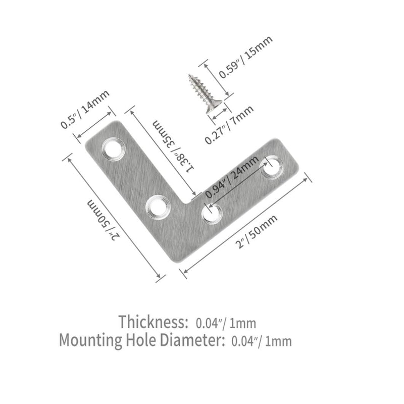 ï¼ˆsilverï¼‰l Shape Corner Brace Bracket 90 Degree Angle L Shaped