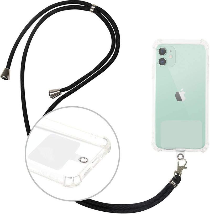 [Australia - AusPower] - FABULWAY Phone Lanyard Universal Nylon Cell Phone Lanyard with Adjustable Detachable Neck Crossbody Lanyard and Phone Tether,Phone Strap Compatible with Most Smartphones (Dark Color) Dark Color 