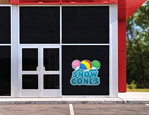 [Australia - AusPower] - Snow Cones 16" Concession Decal Sign cart Trailer Stand Sticker Equipment 16" 