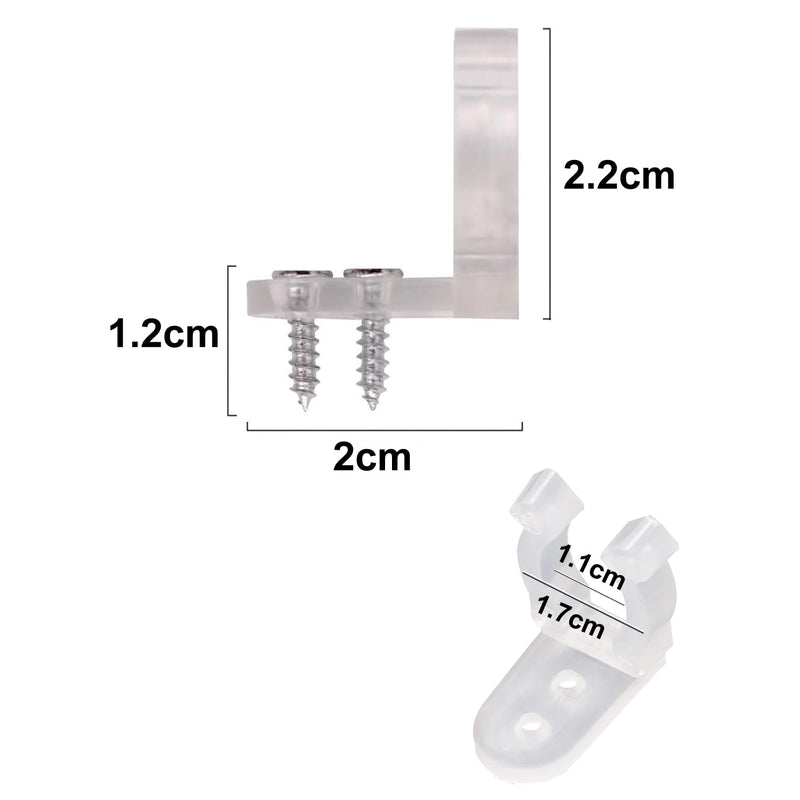 [Australia - AusPower] - TiTiToo Neon Led Rope Clips, Screws for led Rope Lights (50pcs) 50pcs 