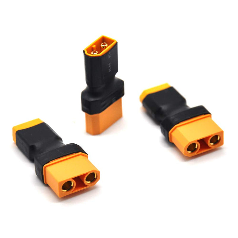 [Australia - AusPower] - Padarsey 3pcs Male XT60 to Female XT90 Connector Adapter XT-90 XT-60 for RC Battery(Pack of 3) 3 pack XT90 Female to XT60 Male 