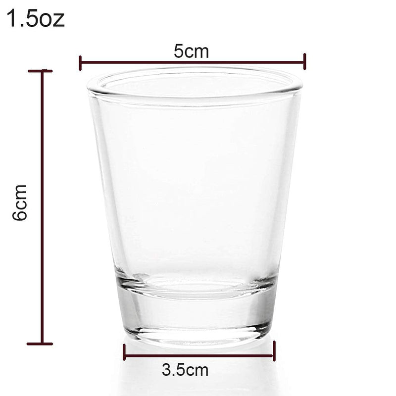 [Australia - AusPower] - 1.5 oz Shot Glasses Sets with Heavy Base, Clear Shot Glass (4 Pack) BC-029-4Pack 