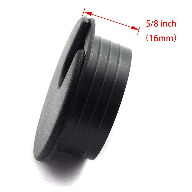 [Australia - AusPower] - HJ Garden 2pcs 1-3/8 inch Desk Wire Cord Cable Grommets Hole Cover for Office PC Desk Cable Cord Organizer Plastic Cover Black 2 