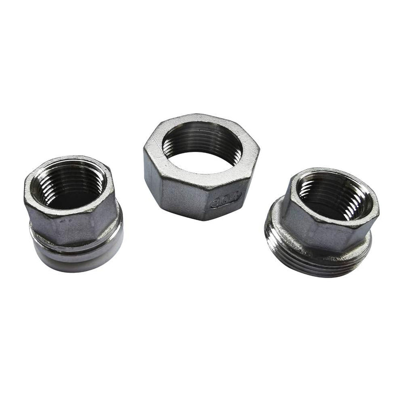 [Australia - AusPower] - Avanty Stainless Steel 304 Cast Pipe Fitting, Union, 3/4" NPT Female 3/4" NPT Female x 3/4" NPT Female 