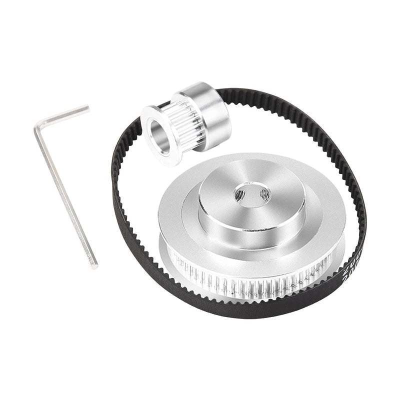 [Australia - AusPower] - Imdinnogo BCZAMD 2Kit GT2 Synchronous Pulley Wheel 20&60 Tooth Sprocket 8mm Bore Aluminum Mechanical Timing Pulleys Belt, Closed Timing Belt Length 7.87in Width 6mm for 3D Printer Accessor (60T-8mm-6) 60T-8mm-6 