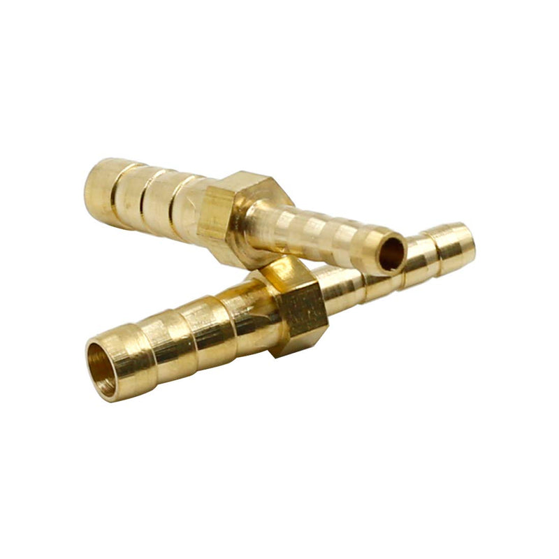 [Australia - AusPower] - Suiwotin 4PCS Brass Hose Brab 1/4" to 3/16" Brass Hose Barb Reducer Fitting Barbed Reducing Union Splicer Mender Joint Fitting 1/4" to 3/16" 