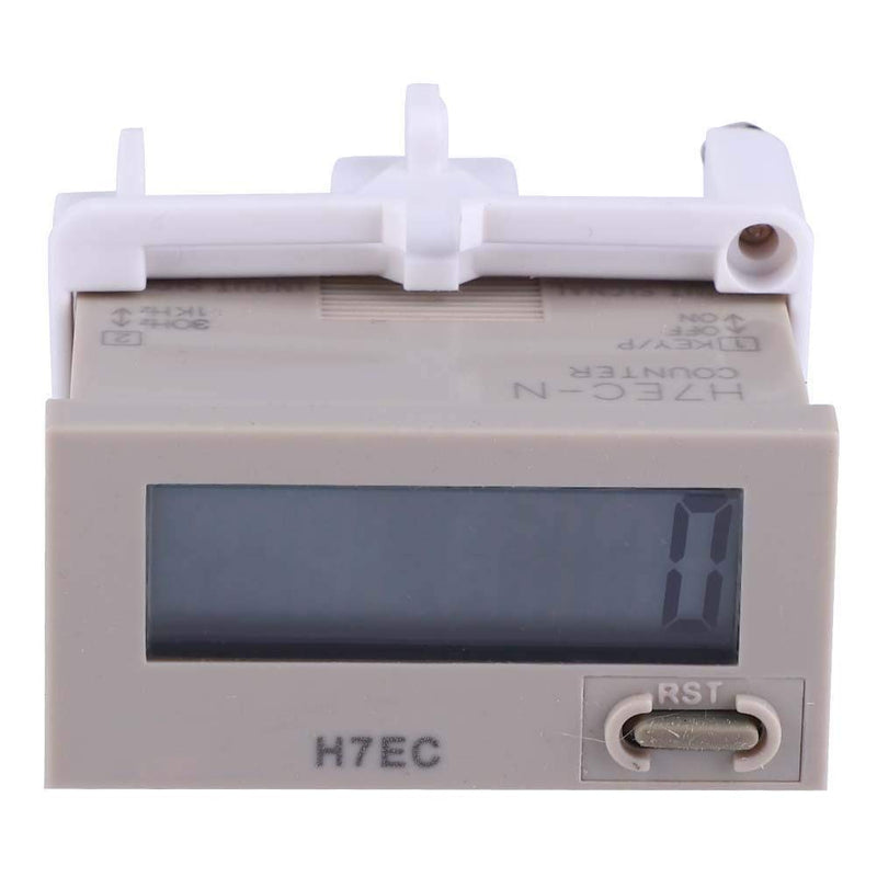 [Australia - AusPower] - H7EC-N Without Input Voltage LED Digital Counter Meter Digital Electrical Counter 8 Digit LCD Display 0-99999999 Counting Range Digital Totalizer with Holder 