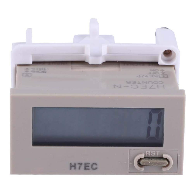 [Australia - AusPower] - H7EC-N Without Input Voltage LED Digital Counter Meter Digital Electrical Counter 8 Digit LCD Display 0-99999999 Counting Range Digital Totalizer with Holder 