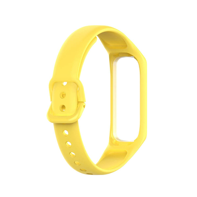 [Australia - AusPower] - PINHEN Compatible with Samsung Galaxy Fit2 SM-R220 Bands,Adjustable Soft Silicone Replacement Band Straps Wristbands Compatible with Samsung Galaxy Fit2 Fitness Smartwatch for Men Women (Yellow) Yellow 