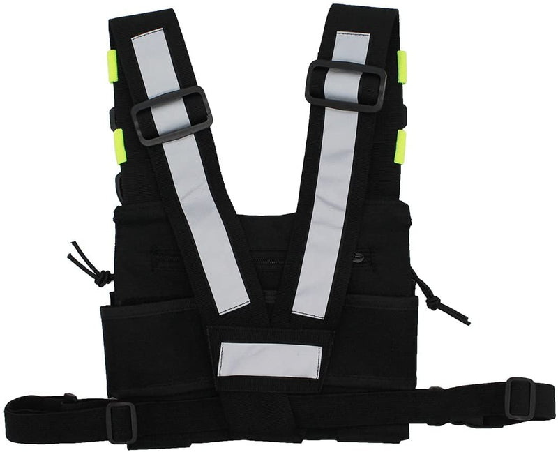 [Australia - AusPower] - Universal Radio Harness Chest Rig Bag Pocket Pack Holster Vest for Motorola Midland Two Way Radio (Rescue Essentials) (Bright Green) Bright Green 