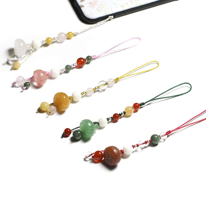 [Australia - AusPower] - Hemobllo Cell Phone Strap Jade Phone Charm Key Agate Chain Car Key Hanging Pendants Decor for Car Phone Fan Clothing Decor Green 