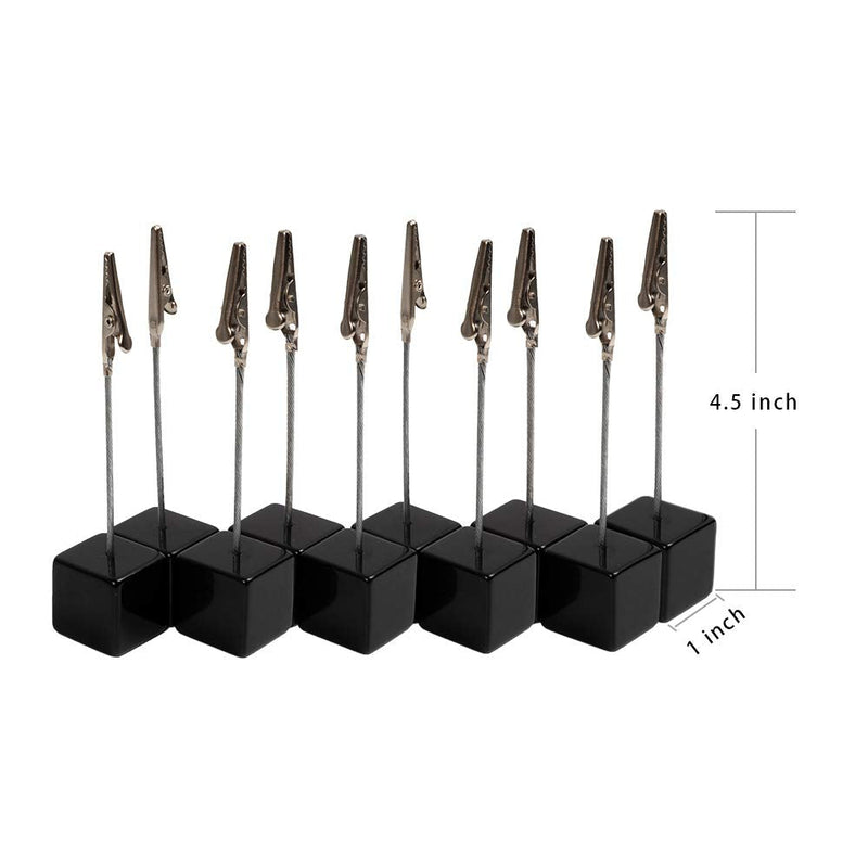 [Australia - AusPower] - senover 10pcs Table Number Holder Name Place Card Holder Memo Clip Holder Stand Note Holder Pictures Card Paper Menu Clip (Black) Black 