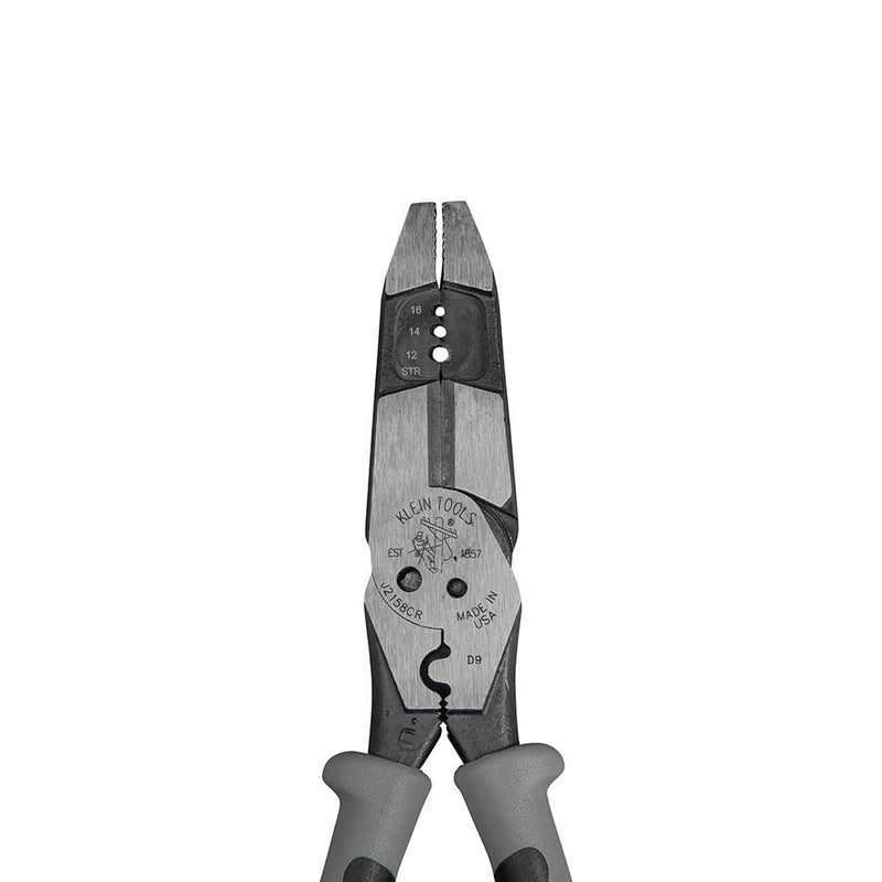 [Australia - AusPower] - Klein Tools J215-8CR Multitool Pliers, Hybrid Multi Purpose Tool / Crimper, Wire Stripper, Bolt Shearing, Wire Grabbing, Twisting, Looping 8-Inch 