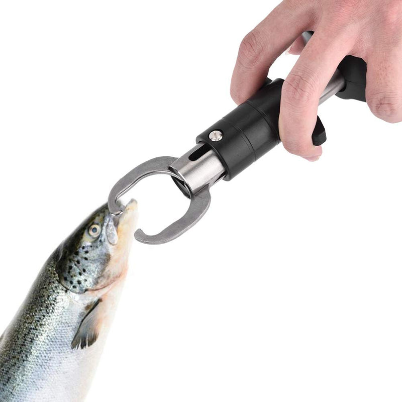 [Australia - AusPower] - Fish Lip Gripper with Digital Scale, 25kg/55lb Portable Lip Grip with Electronic Weight Scale 