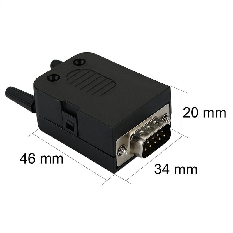 [Australia - AusPower] - Twinkle Bay DB9 Connector to Wiring Terminal RS232 Serial Port Breakout Board Solderless (Male Adapter with Case) 