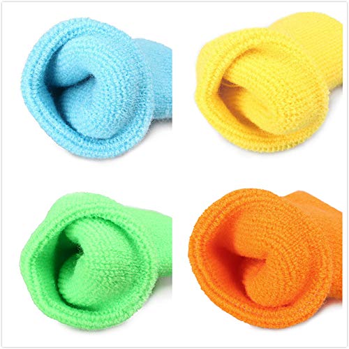 [Australia - AusPower] - Mallofusa ? 12 Pairs Colorful Cotton Sweatbands Sports Basketball Wristband Athletic Wrist Sweat Bands for Gym Yoga Tennis Etc. 