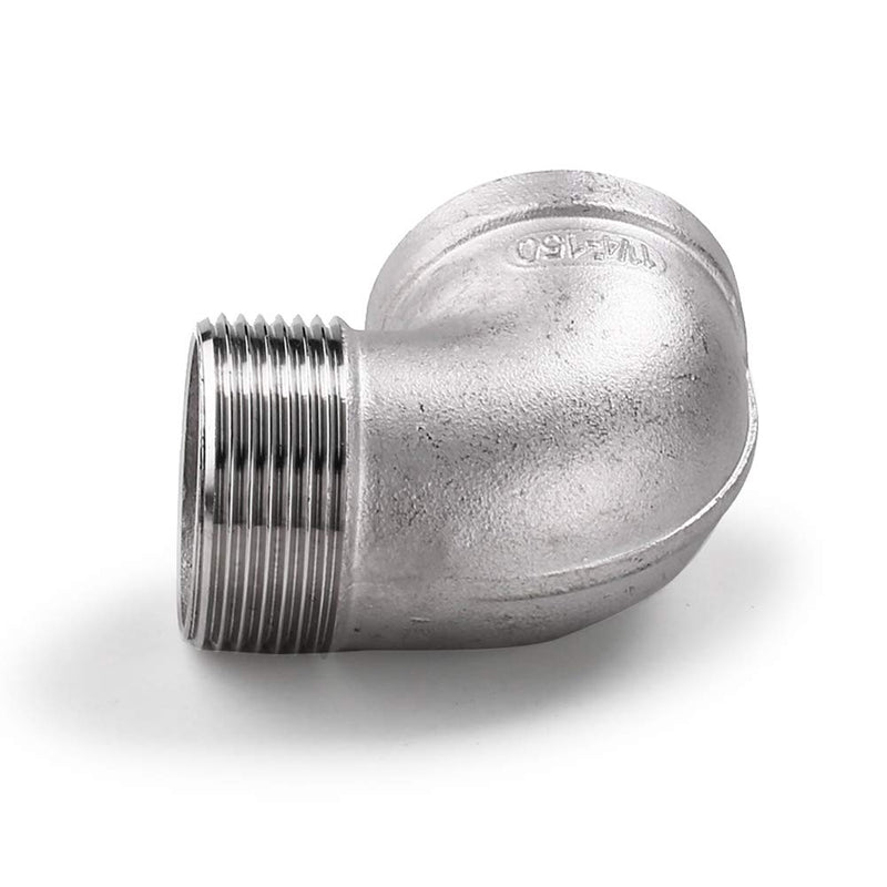 [Australia - AusPower] - Avanty Stainless Steel 304 Cast Pipe Fitting, 90 Degree Street Elbow, 1/2" NPT Male x 1/2" NPT Female 