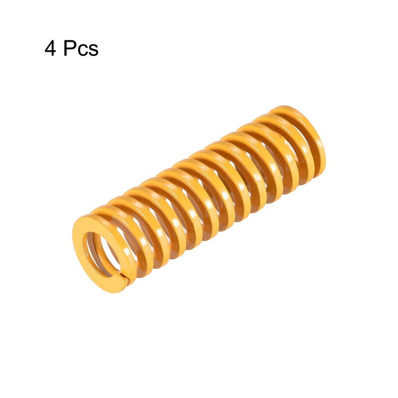 [Australia - AusPower] - uxcell 4pcs 3D Printer Heated Bed Yellow Spring Kit Light Load Compression Leveling Springs 25mm/0.98 Inch 4 