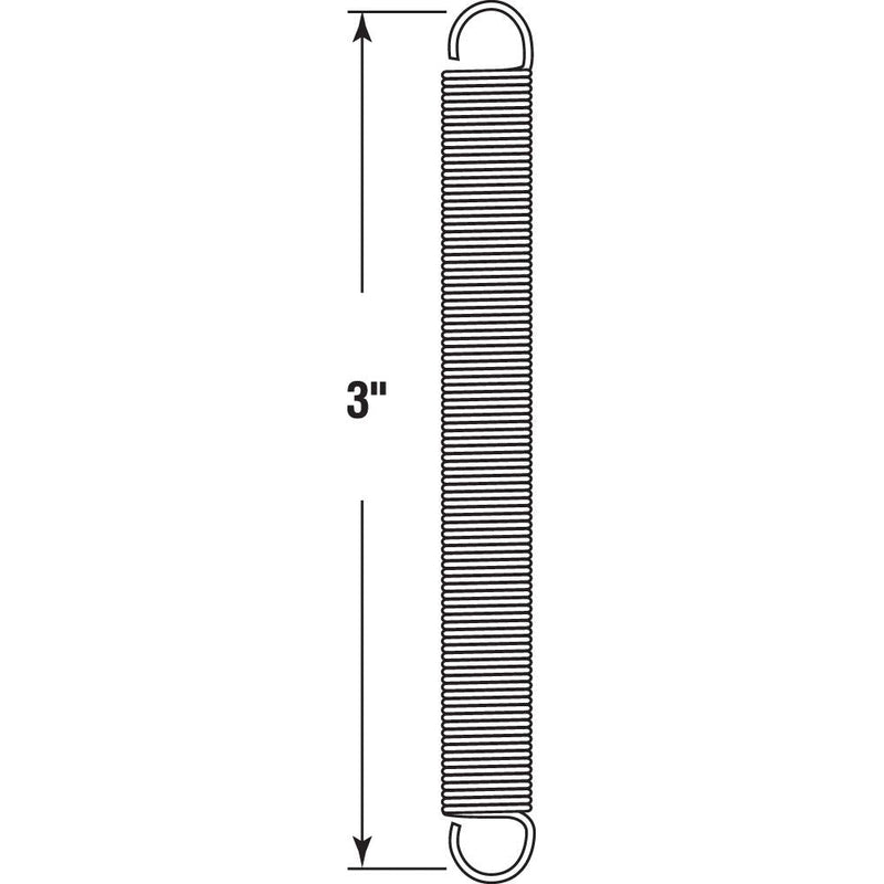 [Australia - AusPower] - Handyman SP 9665 Extension Spring, Spring Steel Construction, Nickel-Plated Finish, 0.028 GA x 5/16 inch x 3 inch, Closed Single Loop, (2-pack) 7/16 in. x 3 in. 