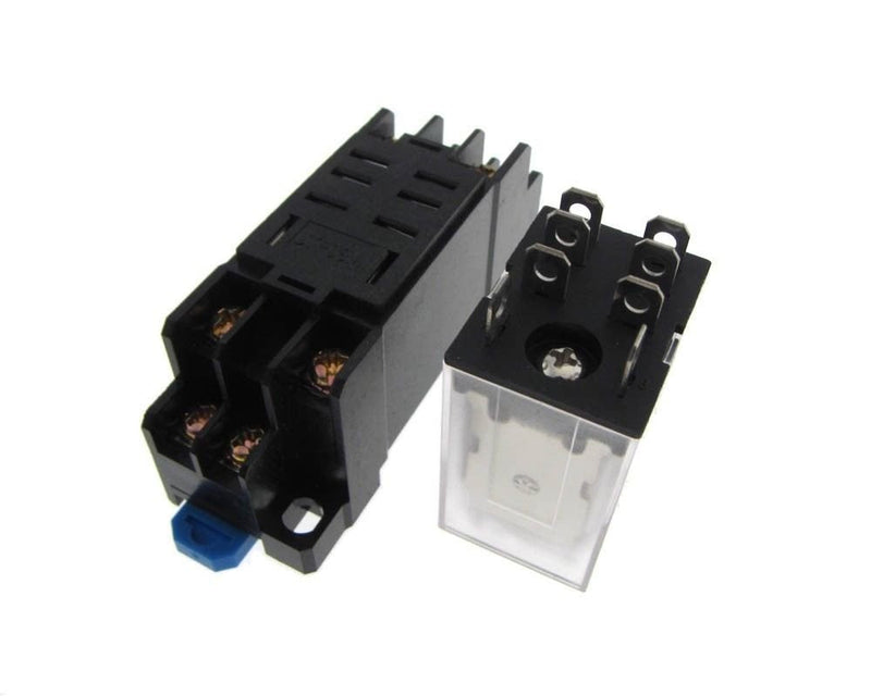 [Australia - AusPower] - 24VDC Coil JQX-13F Power Relay w/Socket LED Indicator Din Rail Mounting 