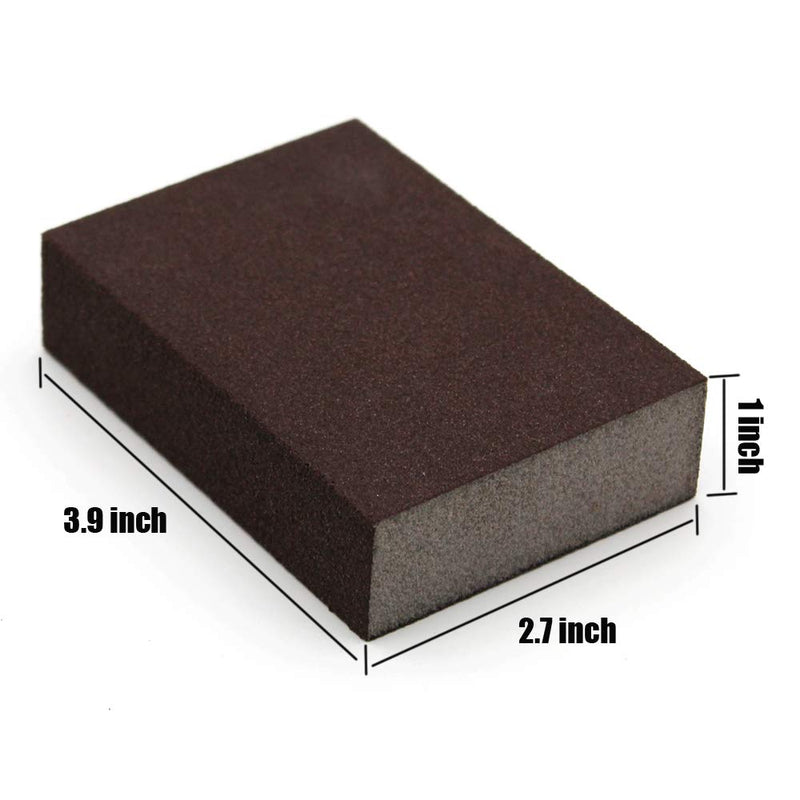 [Australia - AusPower] - Wellgo 6 Pack Sanding Sponges,Coarse & Fine Sanding Blocks in 60/80/100/120/180/220 Grit Assortment- Great for Pot Brush Pan Brush Sponge Brush Glasses Sanding Wood Sanding Metal Sanding (6 Pack) 