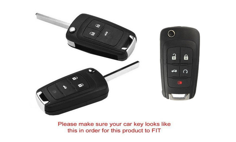 [Australia - AusPower] - iJDMTOY Exact Fit Glossy Red Smart Key Fob Shell Cover Compatible With Chevrolet GMC 3 4 or 5 Buttons Folding Key Fob (Camaro Cruze Malibu SS Spark Volt, etc) 