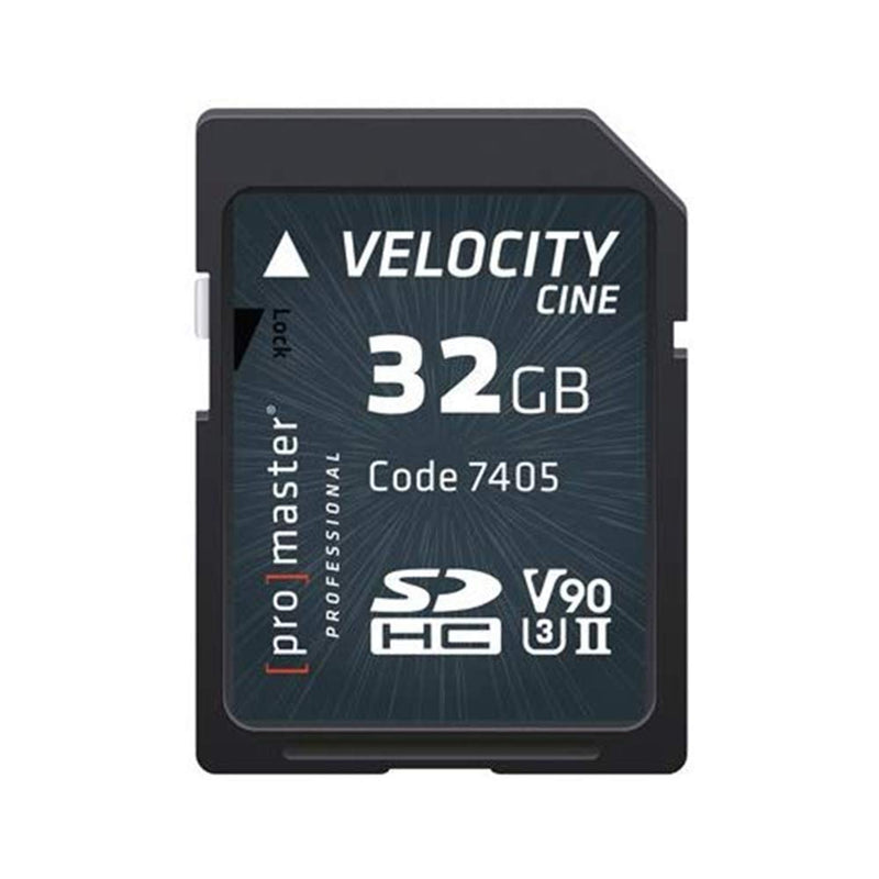 [Australia - AusPower] - Promaster SDHC 32GB Velocity CINE V90 UHS-II U3 Memory Card (7405) 