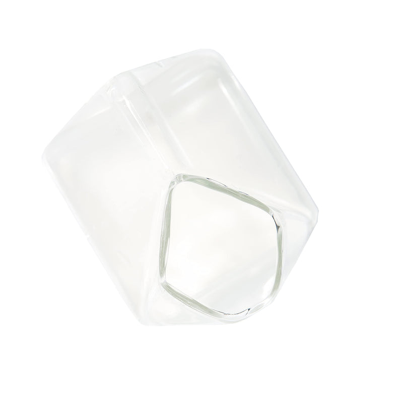 [Australia - AusPower] - Glass Milk Carton Creamer Pitcher Cute Clear Milk Carton Cup Mini Creamer Pitcher Container 13 Oz, 1Pcs basic model 