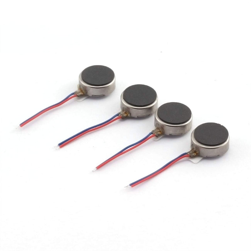 [Australia - AusPower] - ZYAMY 10 PCS DC 3V 12000RPM Micro Flat Vibration Motor Two Wired Mini Flat Pager Electronic for Mobile Phone Coin Cell Adhesive Vibration Flat Motors 10mm x 2.7mm 
