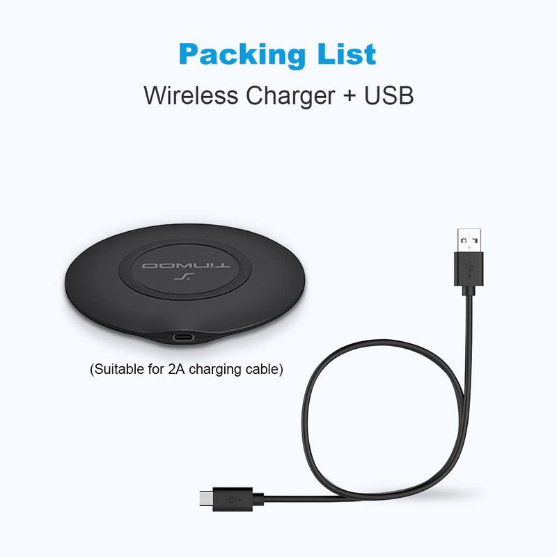 [Australia - AusPower] - Tinwoo Wireless Charger,QI-Certified 15W Max Fast Wireless Charging Pad Compatible with iPhone 13/13 Pro/13 Mini/13 Pro Max/12/SE 2020/11,AirPods Pro,Samsung Galaxy S21/S20/Note 10/S10(NO AC Adapter) 