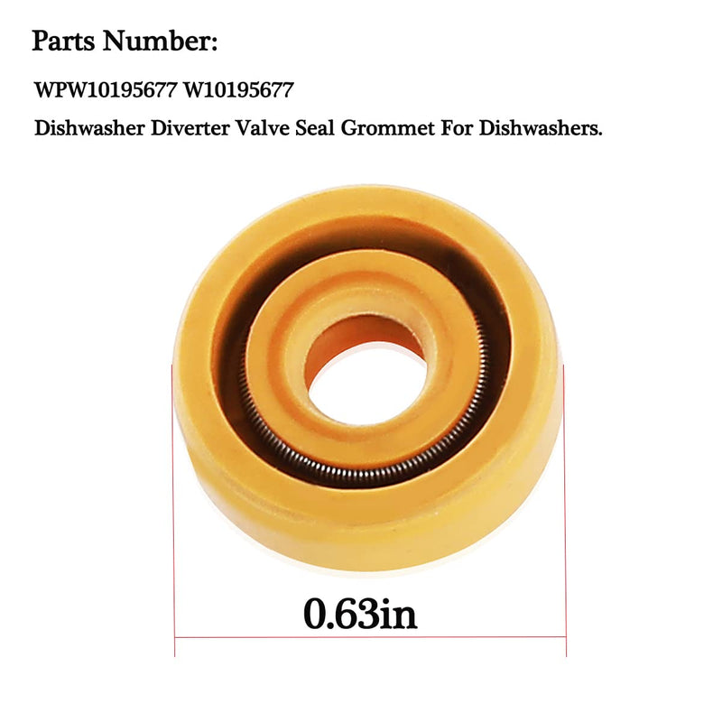 [Australia - AusPower] - HQPARRTS Wpw10195677 Dishwasher Seal For Whirlpool Wpw10195677 W10195677 Diverter Seal Super Heavy Duty Industrial 