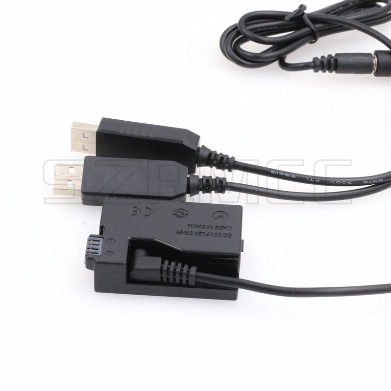 [Australia - AusPower] - SZRMCC Dual USB to LP-E8 DR-E8 DC Coupler Dummy Battery for Canon EOS 550D 600D 650D 700D T2i T3i T4i X4 X5 