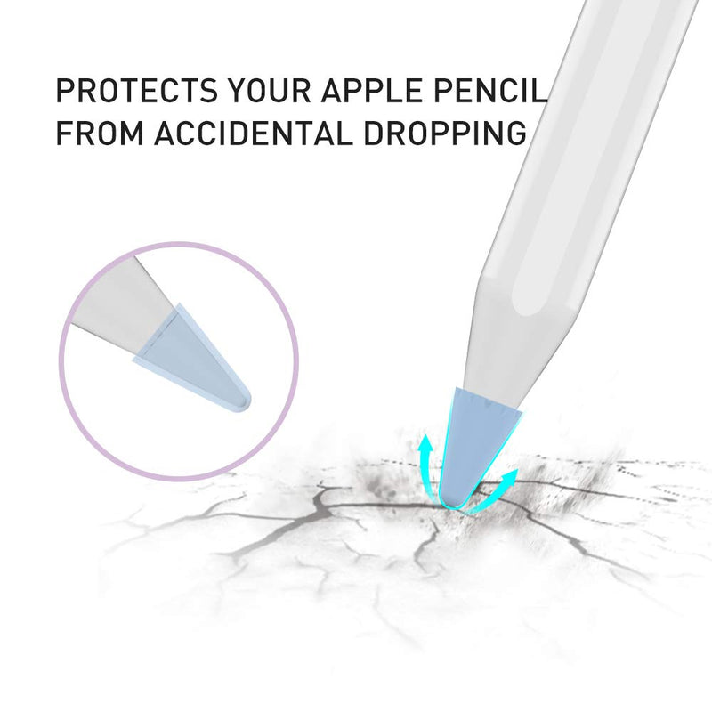 [Australia - AusPower] - Delidigi 80 Pack Tips Cover for Apple Pencil 2nd Generation and 1st Gen Silicone Nibs Caps Writing Protection Accessories (Blue,Black,Grey,White,80Pack) Blue,Black,Grey,White 