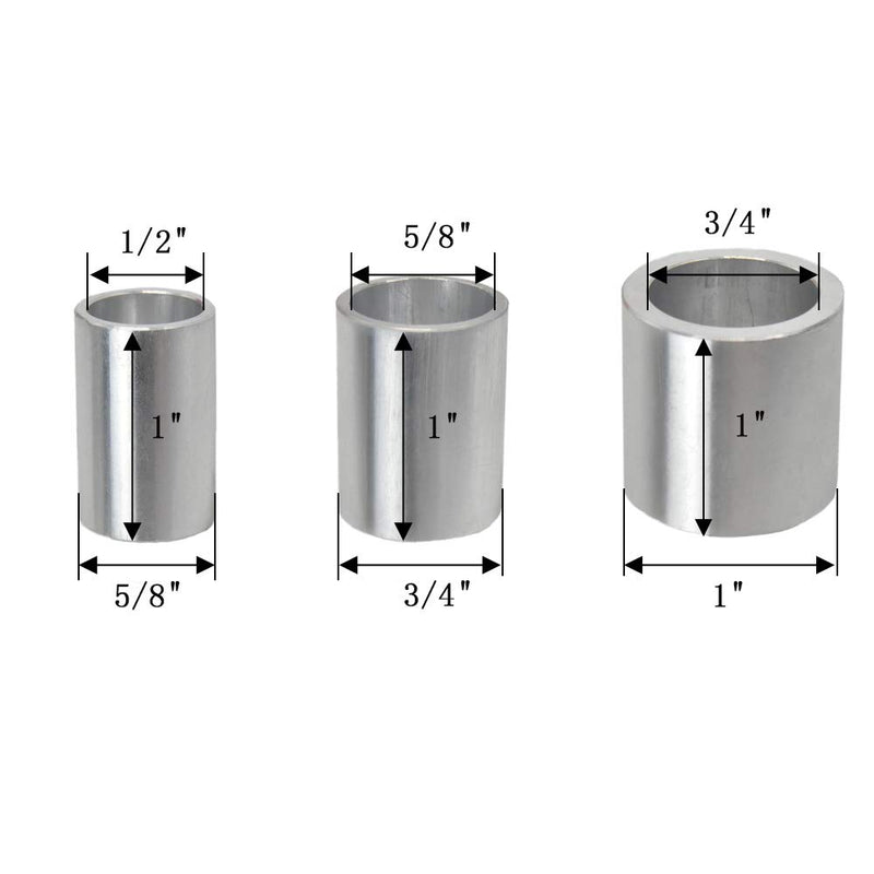 [Australia - AusPower] - EMILYPRO Reducing Bushing Arbor Adapters 1" Thick from 1" to 3/4", 5/8", 1/2" Arbor Aluminum - S/3 1", S/3 