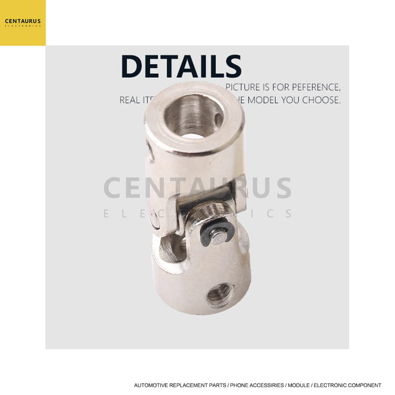 [Australia - AusPower] - CENTAURUS 2 Pcs Universal Motor Joint Shaft Coupling 8mm to 8mm with Screws Silver 