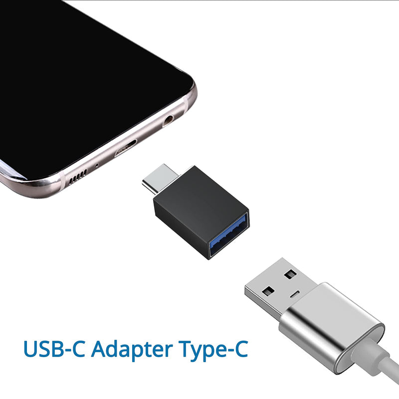 [Australia - AusPower] - USB C to USB Adapter (2 Pack) USB C Male to USB 3.1 Female Adapter High-Speed Data Transfer Compatible with iMac 2021 iPad Pro,MacBook Air 2020,iPad Pro 2020 and More Type-C Devices black 