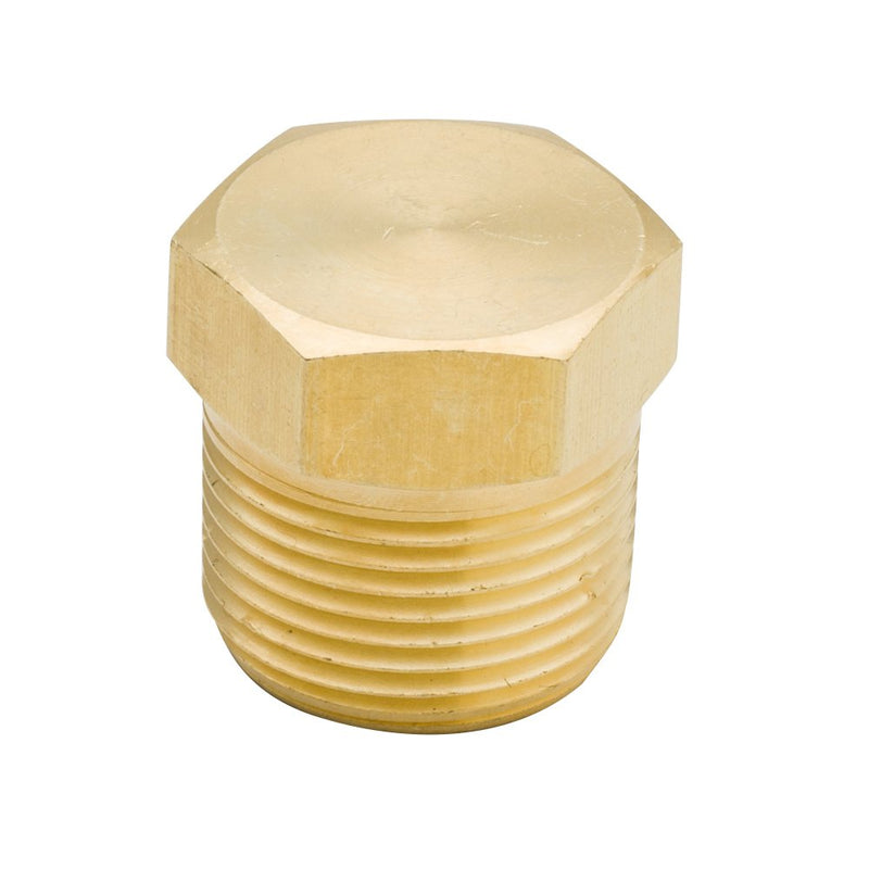 [Australia - AusPower] - Hex Plug, 1/4" NPT Male, Solid Brass Pipe Fitting, Pack of 5 