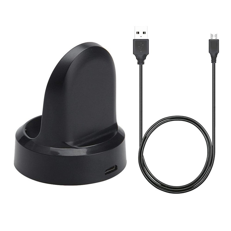 [Australia - AusPower] - Hvshax Compatible with Gear S2 Charging Dock, Replacement Charger for Samsung Gear S2 / S2 Classic Smart Watch (Black, 2-Pack) 